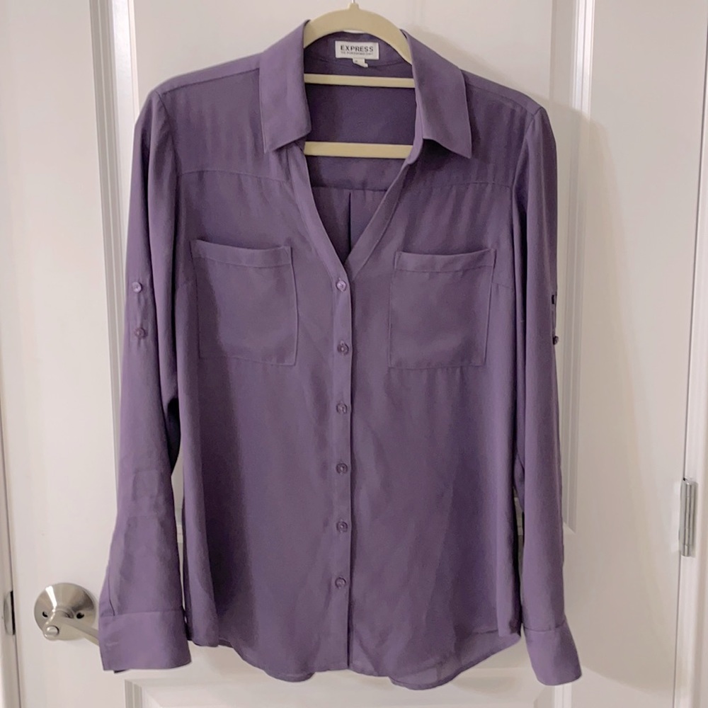Express, size M, purple button up